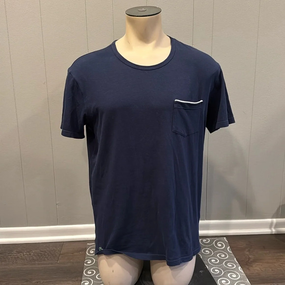 Z Lacoste Men’s Medium Short Sleeve T Shirt Sleepwear Chest Pocket Small Logo - Picture 1 of 7